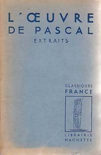 Livrenpoche : L'oeuvre de Pascal - Blaise Pascal - Livre