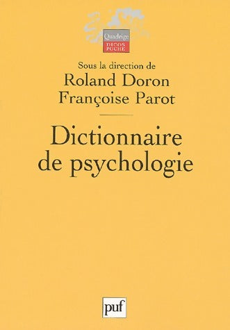 Dictionnaire de psychologie - Roland Doron, Françoise Parot - Livre