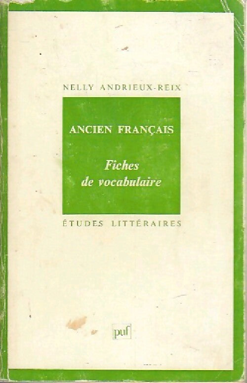 Livrenpoche : Ancien français. Fiches de vocabulaire - Nelly Andrieux-Reix - Livre