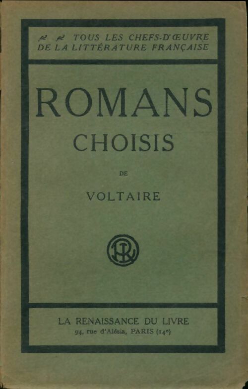 Livrenpoche : Romans choisis - Voltaire - Livre