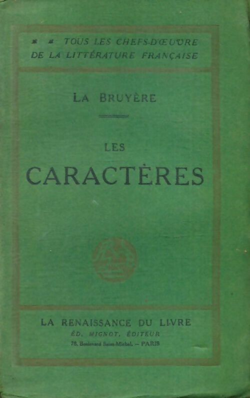 Livrenpoche : Les caractères - Jean De la Bruyère - Livre