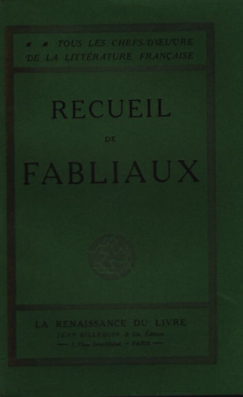 Fabliaux - Inconnu - Livre
