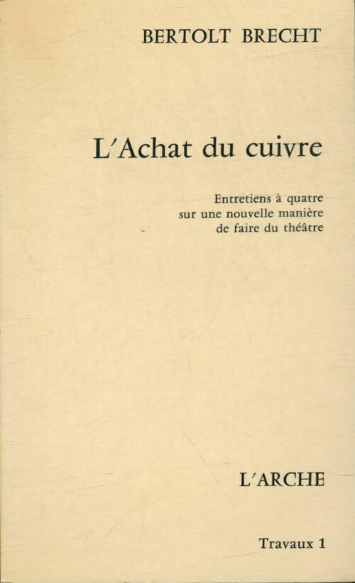 Livrenpoche : L'achat du cuivre - Bertolt Brecht - Livre