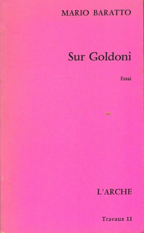 Livrenpoche : Sur Goldoni - Baratto - Livre