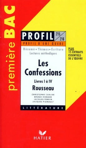 Livrenpoche : Les Confessions (Livres I à IV) - Jean-Jacques Rousseau - Livre