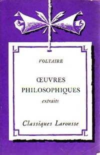 Livrenpoche : Oeuvres philosophiques (extraits) - Voltaire - Livre
