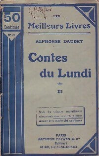 Livrenpoche : Contes du lundi Tome III - Alphonse Daudet - Livre