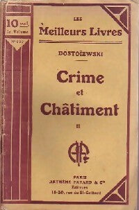 Livrenpoche : Crime et châtiment Tome II / Journal de Raskolnikov - Fedor Dostoïevski - Livre