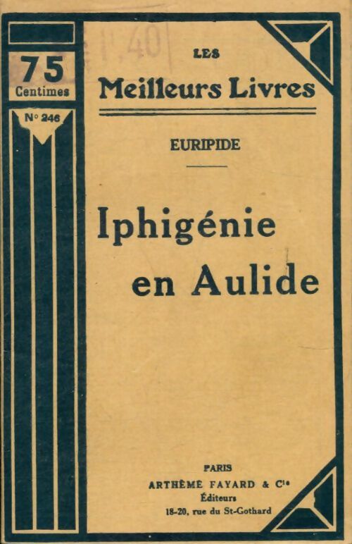 Livrenpoche : Iphigénie en Aulide - Euripide - Livre