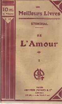 Livrenpoche : De l'amour Tome I - Stendhal - Livre