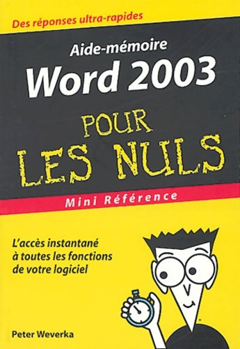 Livrenpoche : Word 2003 - Peter Weverka - Livre