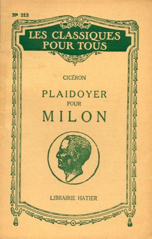 Plaidoyer pour Milon - Cicéron - Livre