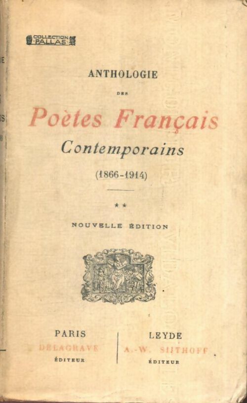Livrenpoche : Anthologie des poètes français contemporains Tome II 1866-1914 - G. Walch - Livre