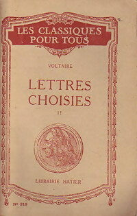 Livrenpoche : Lettres choisies Tome II - Voltaire - Livre
