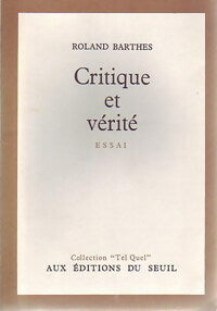 Livrenpoche : Critique et vérité - Roland Barthes - Livre