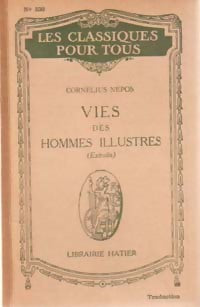 Livrenpoche : Vies des hommes illustrés (extraits) - Cornélius Nepos - Livre