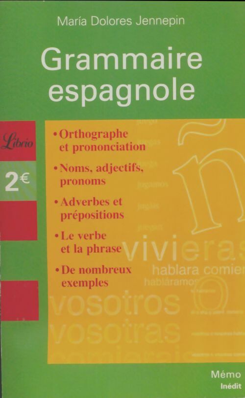 Livrenpoche : Grammaire espagnole - Maria Dolores Jennepin - Livre