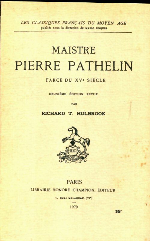Maistre Pierre Pathelin - Guillaume Alexis - Livre