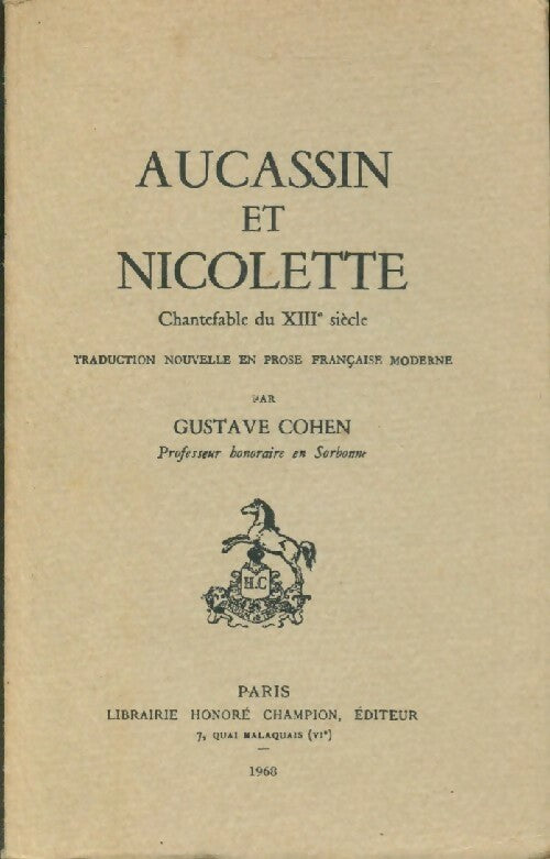 Aucassin et Nicolette - Inconnu -  Les classiques français du Moyen Age - Livre