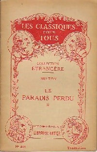 Livrenpoche : Le paradis perdu Tome II - John Milton - Livre