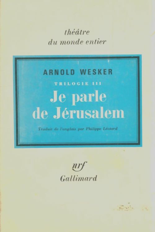 Livrenpoche : Je parle de Jérusalem - Arnold Wesker - Livre