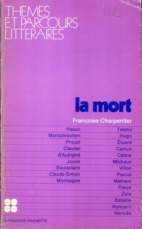 Livrenpoche : La mort - Françoise Charpentier - Livre