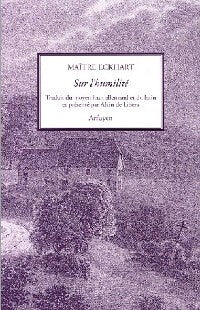 Sur l'humilité - Johannes (Maître) Eckhart - Livre