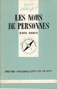 Livrenpoche : Les noms de personnes - Paul Lebel - Livre