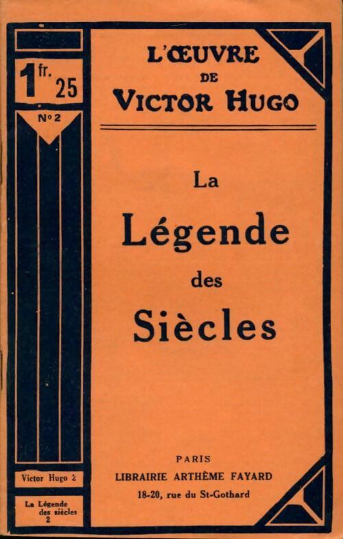 Livrenpoche : La légende des siècles Tome II - Victor Hugo - Livre