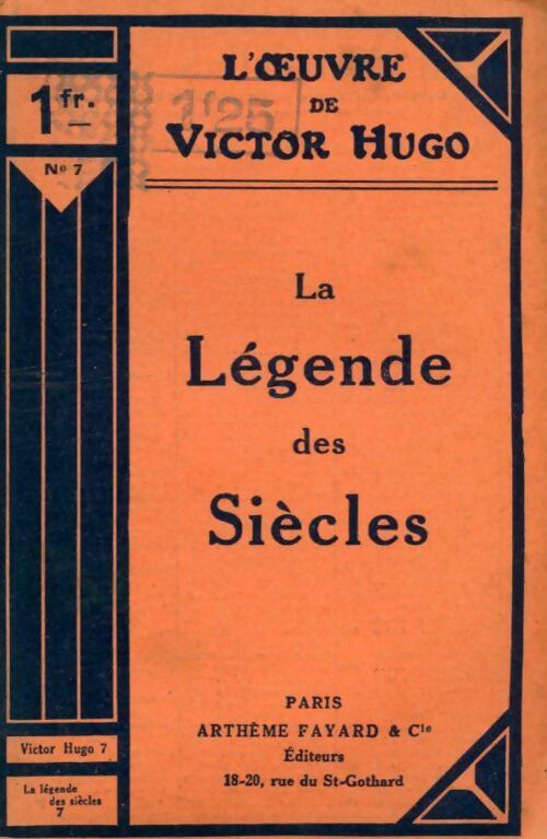 Livrenpoche : La légende des siècles Tome VII - Victor Hugo - Livre
