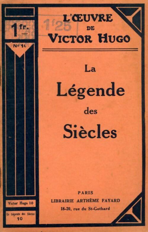 Livrenpoche : La légende des siècles Tome X - Victor Hugo - Livre