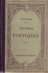 Livrenpoche : OEuvres poétiques - Nicolas Boileau - Livre