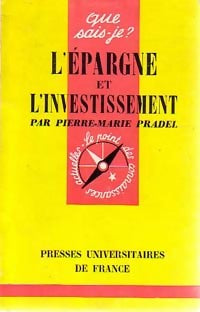 Livrenpoche : L'épargne et l'investissement - Pierre-Marie Pradel - Livre