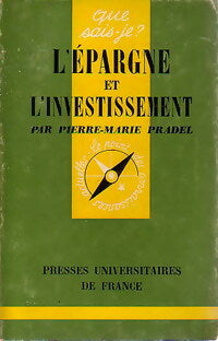 Livrenpoche : L'épargne et l'investissement - Pierre-Marie Pradel - Livre