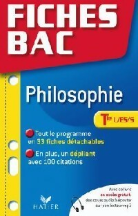 Philosophie Terminales L, S, ES - Gérard Durozoi -  Fiches Bac - Livre
