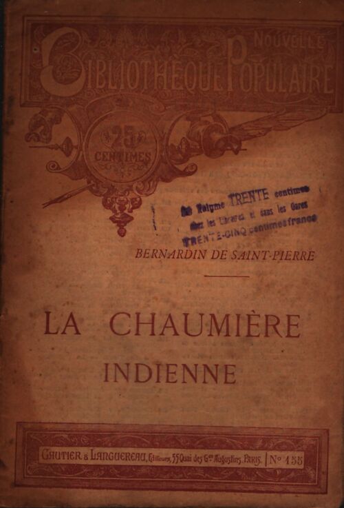 La Chaumière / Indienne - Jacques-Henri Bernardin de Saint Pierre - Livre