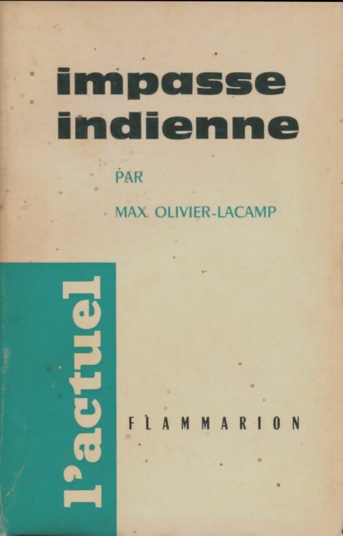 Livrenpoche : Impasse indienne - Max Olivier-Lacamp - Livre
