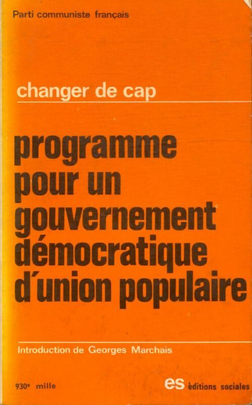Livrenpoche : Programme pour un gouvernement démocratique d'union populaire - Georges Marchais - Livre