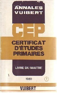 Livrenpoche : Annales du C.E.P. 1980 : Livre du maître - Inconnu - Livre