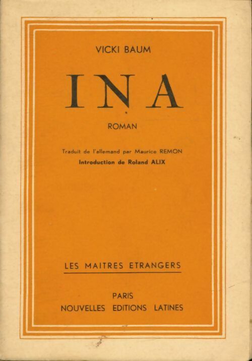 Livrenpoche : Ina - Vicki Baum - Livre