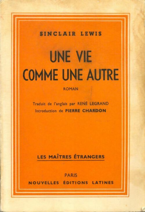 Livrenpoche : Une vie comme une autre - Sinclair Lewis - Livre