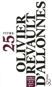 Livrenpoche : Musiques, variations sur la pensée juive - Olivier Revault D'Allonnes - Livre