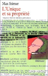 Livrenpoche : L'Unique et sa Propriété - Max Stirner - Livre