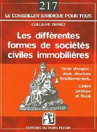 Livrenpoche : Les différentes formes de sociétés civiles immobilières - Guillaume Duprez - Livre