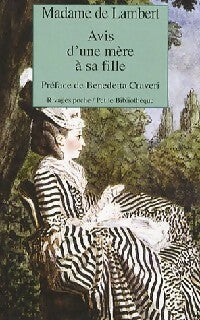 Livrenpoche : Avis d'une mère à sa fille - Madame De Lambert - Livre