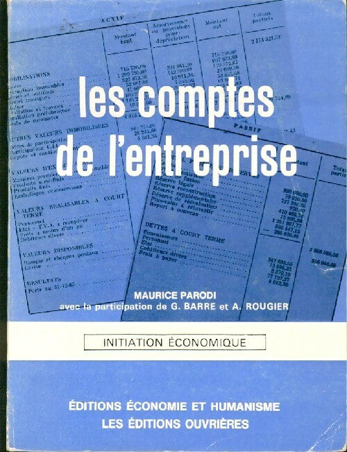 Les comptes de l'entreprise - Gilbert Barre ; André Rougier -  Initiation économique - Livre
