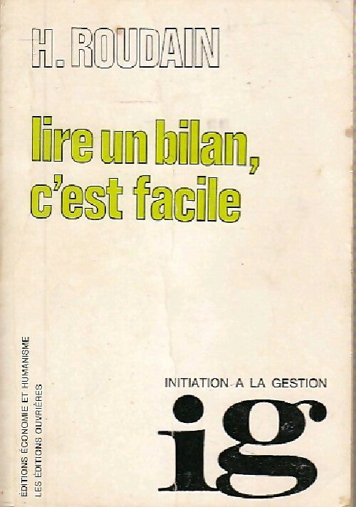 Livrenpoche : Lire un bilan, c'est facile - Hubert Roudain - Livre