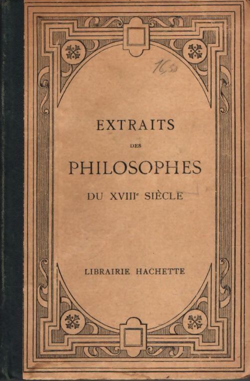 Livrenpoche : Extraits des philosophes du XVIIIe siècle - G. Lanson - Livre