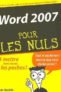 Livrenpoche : Word 2007 pour les nuls - Dan Gookin - Livre