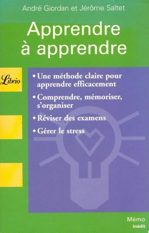 Livrenpoche : Apprendre à apprendre - Jérôme Saltet - Livre